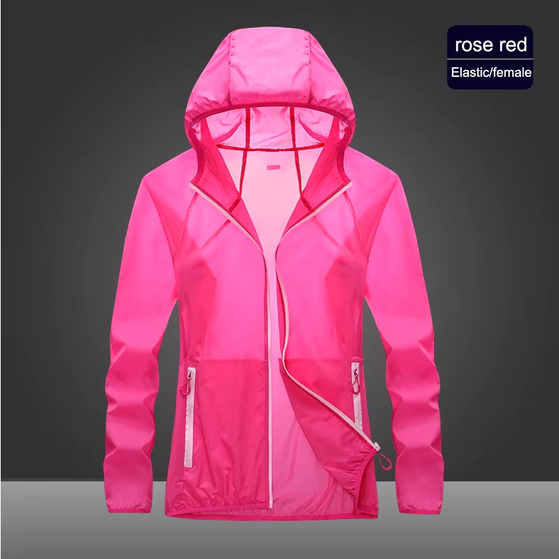 2023 Pocket Quick-Drying Sun Protection Clothing Ultrathin Sunscreen Jacket Windbreaker Cycling Running Camping Breathable Shirt