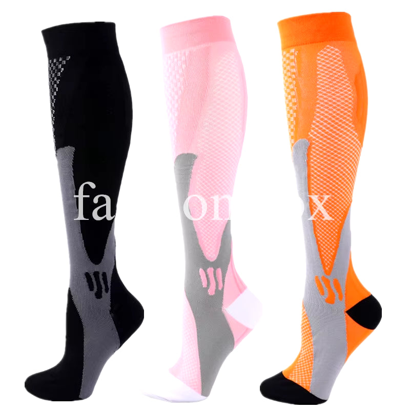 3 Pairs Men Women Compression Socks Fit Sports Compression Socks for anti Fatigue Pain Relief Knee Prevent Varicose Veins Socks