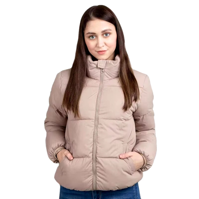 -10Centigrade Puffer Jacket Women 2021 Oversized Bubble Coat Winter Autumn Stand Collar Cotton Padding Warm Solid Parka Sales!