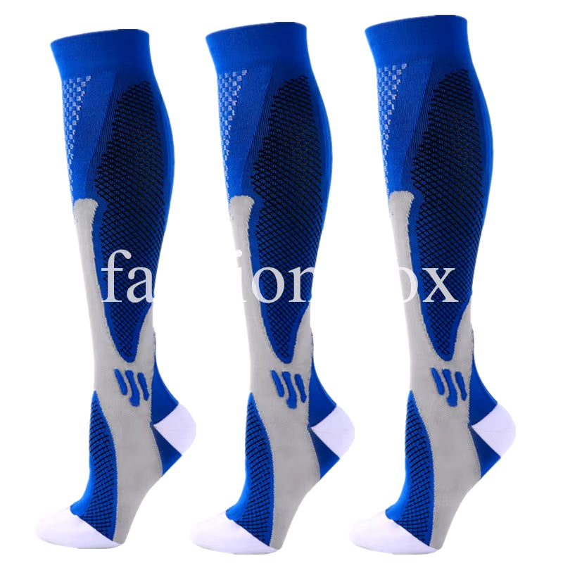 3 Pairs Men Women Compression Socks Fit Sports Compression Socks for anti Fatigue Pain Relief Knee Prevent Varicose Veins Socks