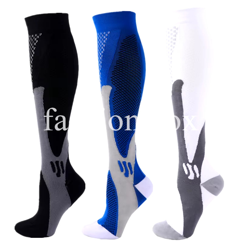 3 Pairs Men Women Compression Socks Fit Sports Compression Socks for anti Fatigue Pain Relief Knee Prevent Varicose Veins Socks