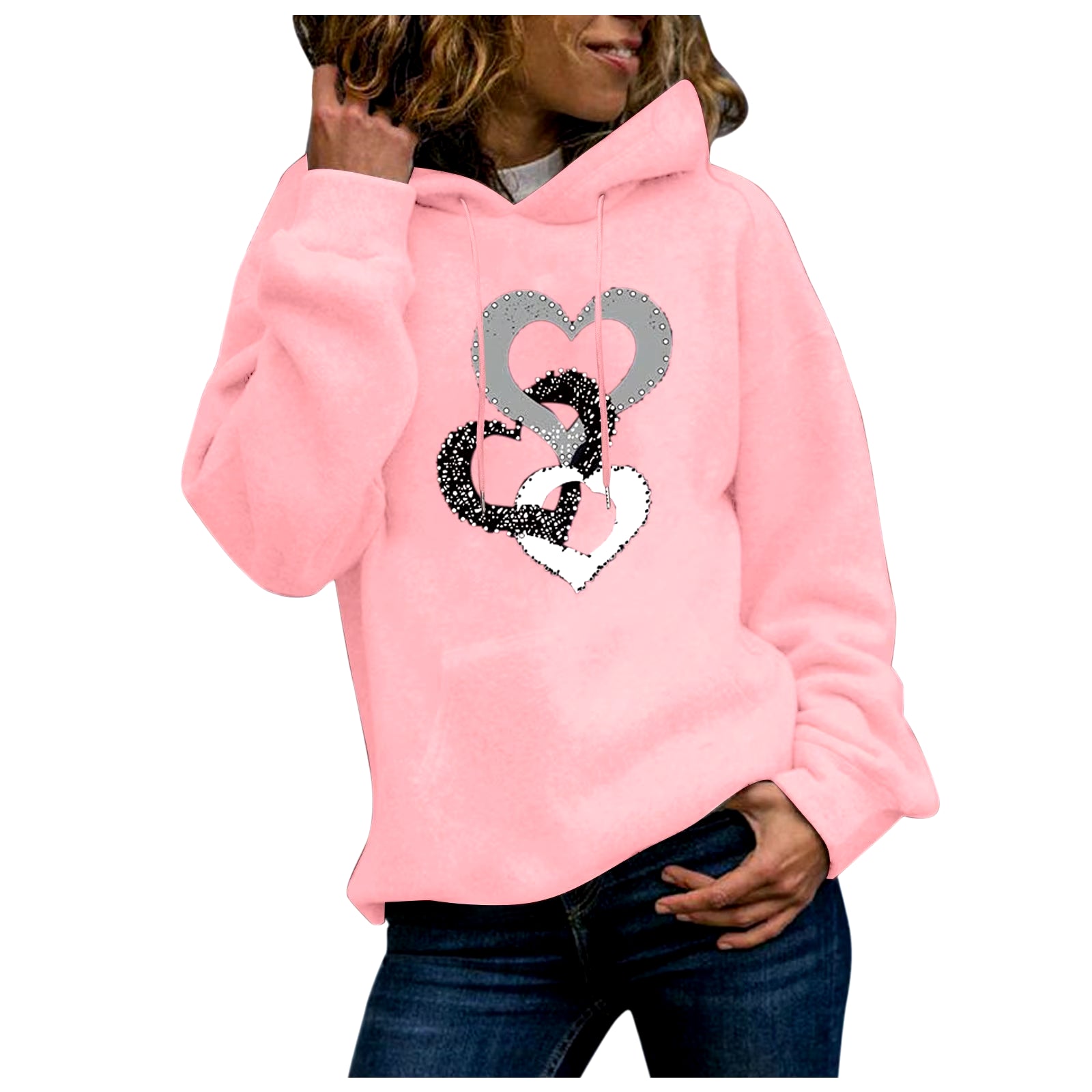 Love Print Graphics Harajuku Sweatshirt Warm Streetwear Kpop Hoodie Female Fashion Casual Women'S Jacket for Girls Толстовка