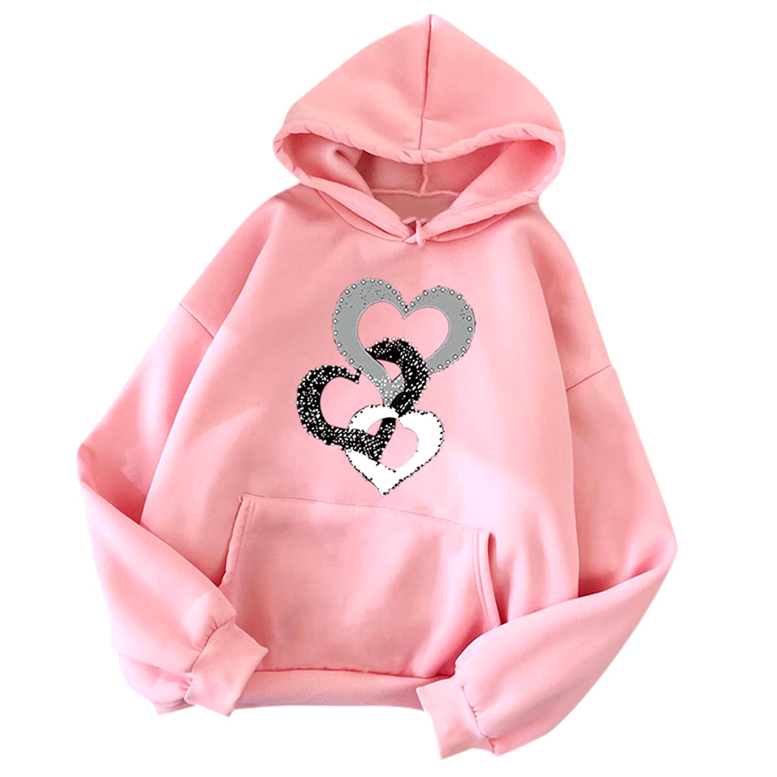 Love Print Graphics Harajuku Sweatshirt Warm Streetwear Kpop Hoodie Female Fashion Casual Women'S Jacket for Girls Толстовка