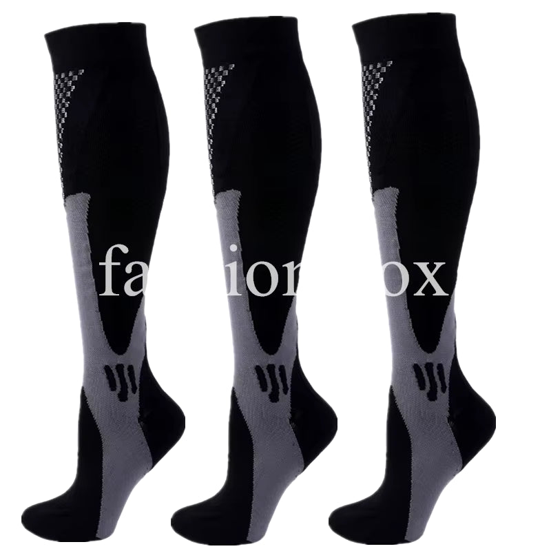 3 Pairs Men Women Compression Socks Fit Sports Compression Socks for anti Fatigue Pain Relief Knee Prevent Varicose Veins Socks