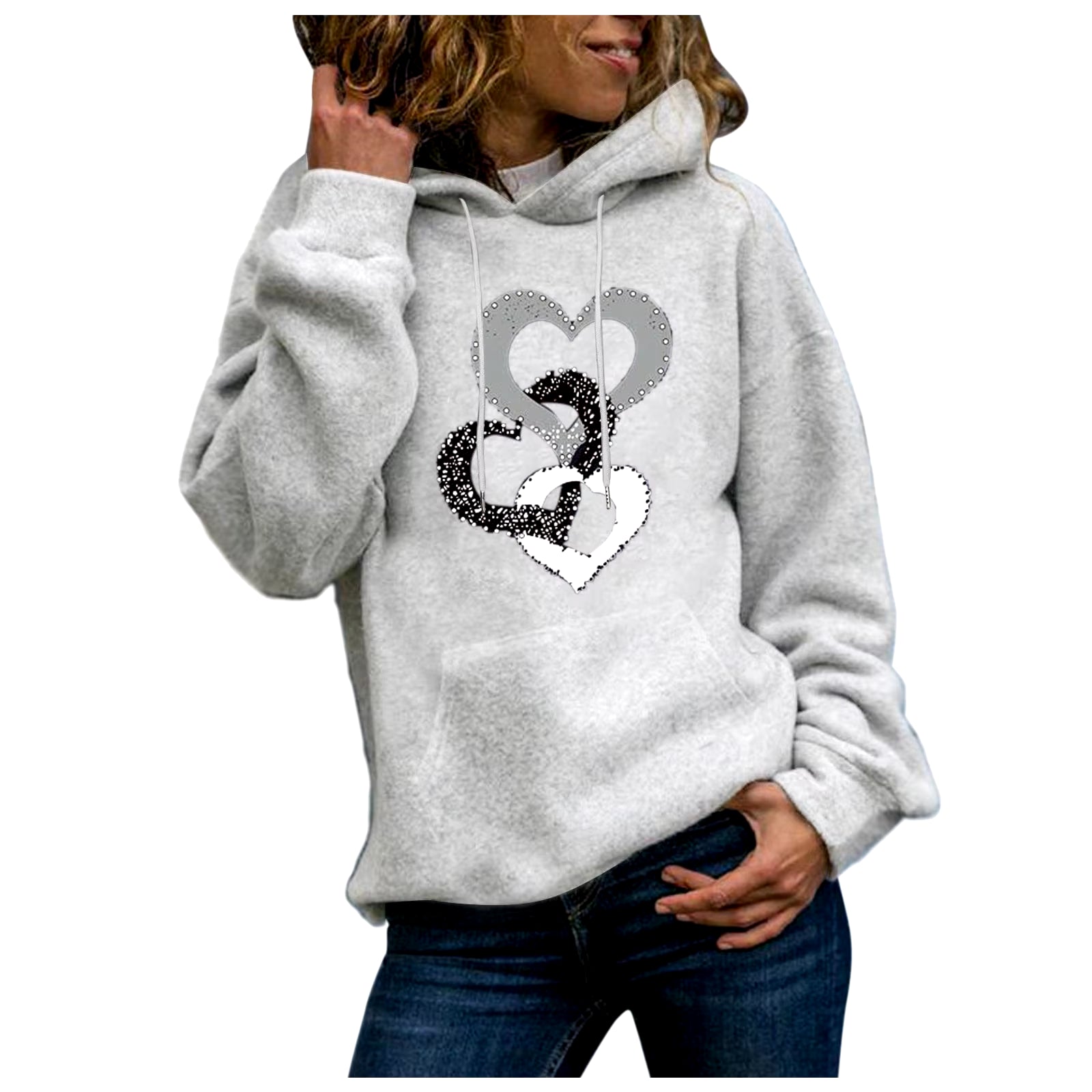 Love Print Graphics Harajuku Sweatshirt Warm Streetwear Kpop Hoodie Female Fashion Casual Women'S Jacket for Girls Толстовка